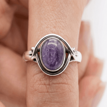 925 Sterling Silver Natural Gemstone Designer Ring~ Natural Gemstone Ring ~ Amethyst, Labradorite, Rainbow Moonstone, Carnelian, Malachite, Gift For Birthday