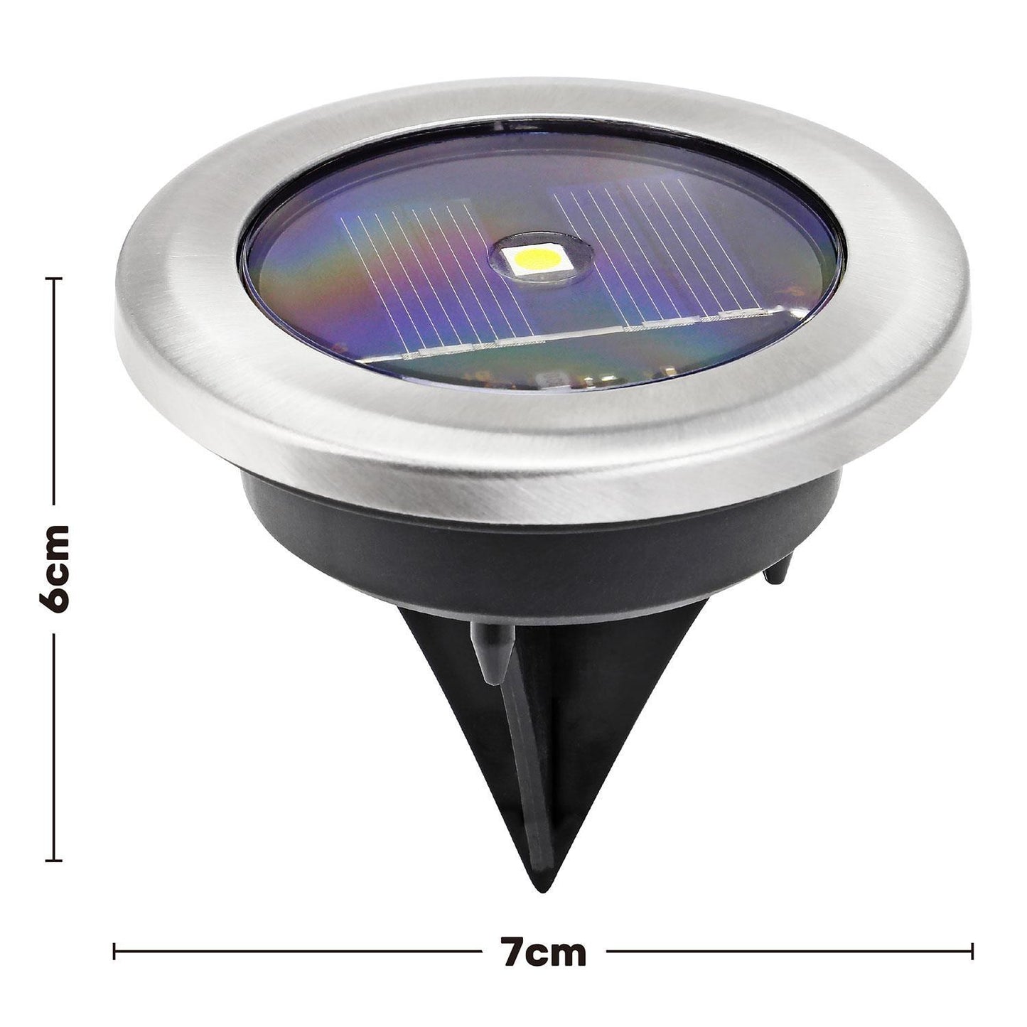 Taylor & Brown 8 Pack Solar Decking Lights Outdoor Garden Stainless Steel Solar Powered Ground Disk Lights Lamp Bright White Deck Landscape Pathway Lighting, Solar Outdoor Lights