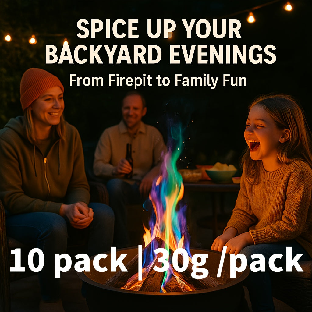 Outdoor Fire Pit, Garden Patio Heater Charcoal Log Wood Burner, Steel Fire Bowl for BBQ Camping Picnic Diameter 60cm & Magic Colourful Camping Accessories