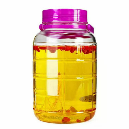 ATEK Clear Glass jar, 5L, 8L, 10L Premium Quality Transparent Pickle jar Food storage Container Airtight Slead Jars Kitchen Glass Food Container with Lid Pantry Glass Jar Preserving Jars Large Glass Canister