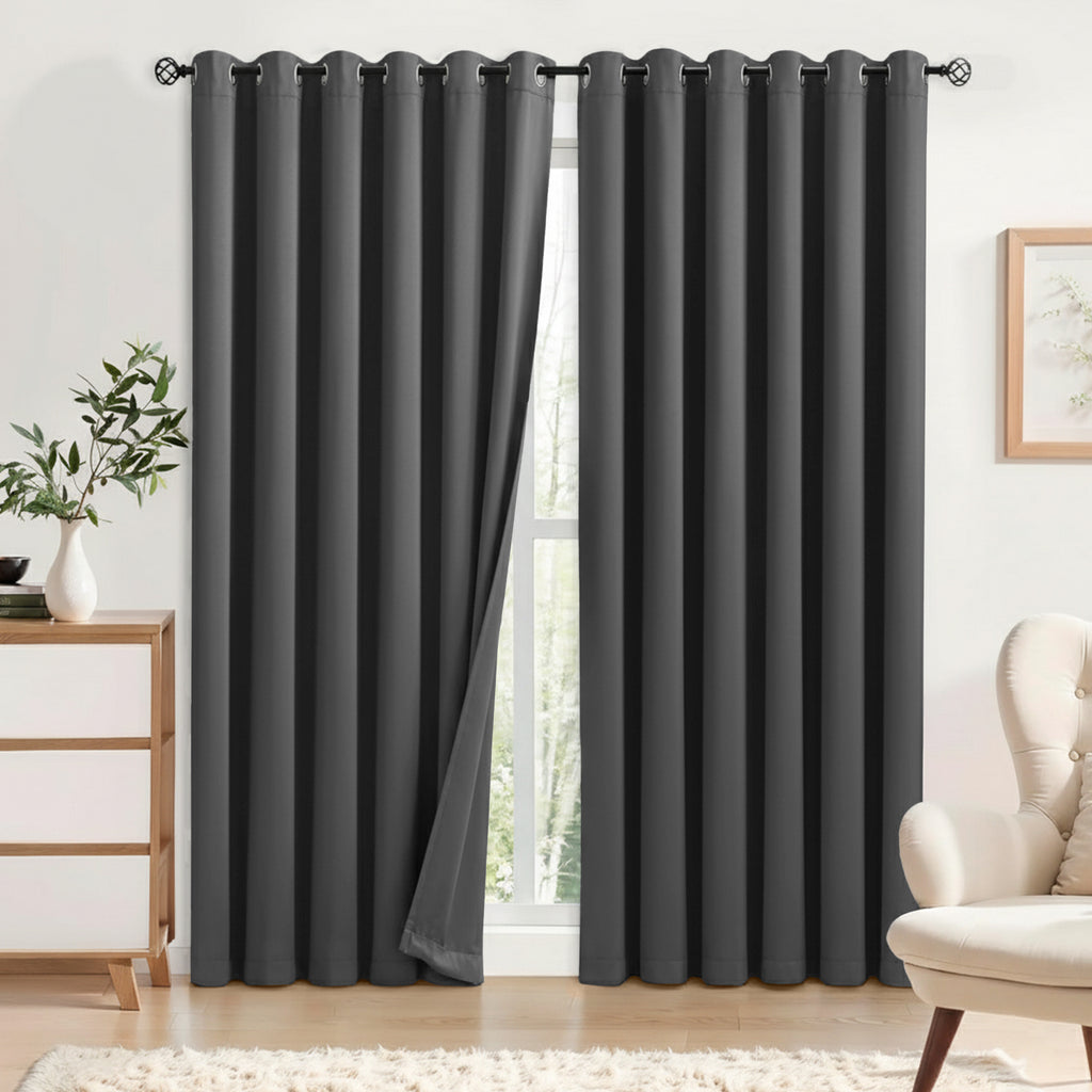 Blackout Eyelet Curtains with Matching Ties – Colour & Size Options