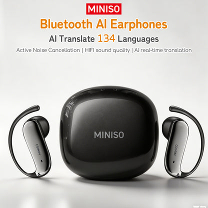 2026 Flagship Wireless AI Earbuds with 134-Language Real-Time AI Translation, Active Noise Cancellation Technology, Hi-Fi High-Fidelity Sound Quality, New Micro-In-Ear Suspension Design, 4.6G Ultra-Lightweight, Flexible Titanium Alloy Ear Hooks