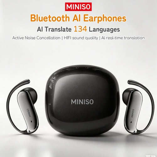 2026 Flagship Wireless AI Earbuds with 134-Language Real-Time AI Translation, Active Noise Cancellation Technology, Hi-Fi High-Fidelity Sound Quality, New Micro-In-Ear Suspension Design, 4.6G Ultra-Lightweight, Flexible Titanium Alloy Ear Hooks