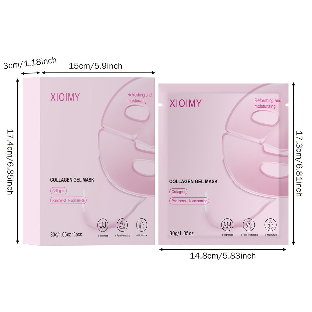 XIOMY Collagen & Niacinamide Gel Masks – Eight Pack