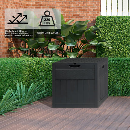 Garden Storage Box 126L, Waterproof Parcel Box Outdoor with Lid, Plastic Storage for Deliveries, Patio Cushions, Garden Tools