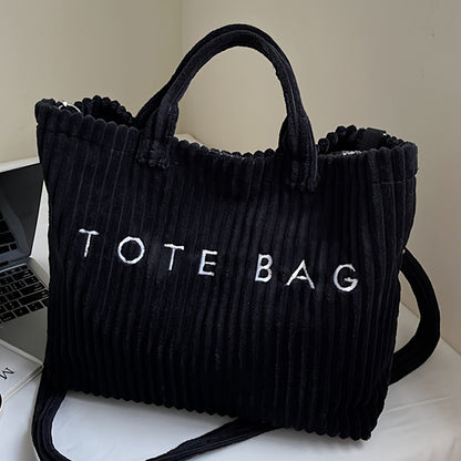 Ladies' Fashionable Solid Color Soft Large Capacity Multifunctional Shoulder Bag, Adjustable Shoulder Strap Tote Bag, Suitable for Commuting and Shopping, Perfect Holiday Gift