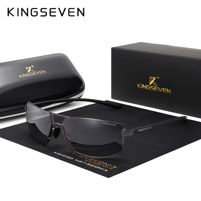 KINGSEVEN Brand Design Classic Square Frame Polarized Glasses for Men Women Driving Eyewear