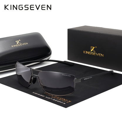 KINGSEVEN Brand Design Classic Square Frame Polarized Glasses for Men Women Driving Eyewear