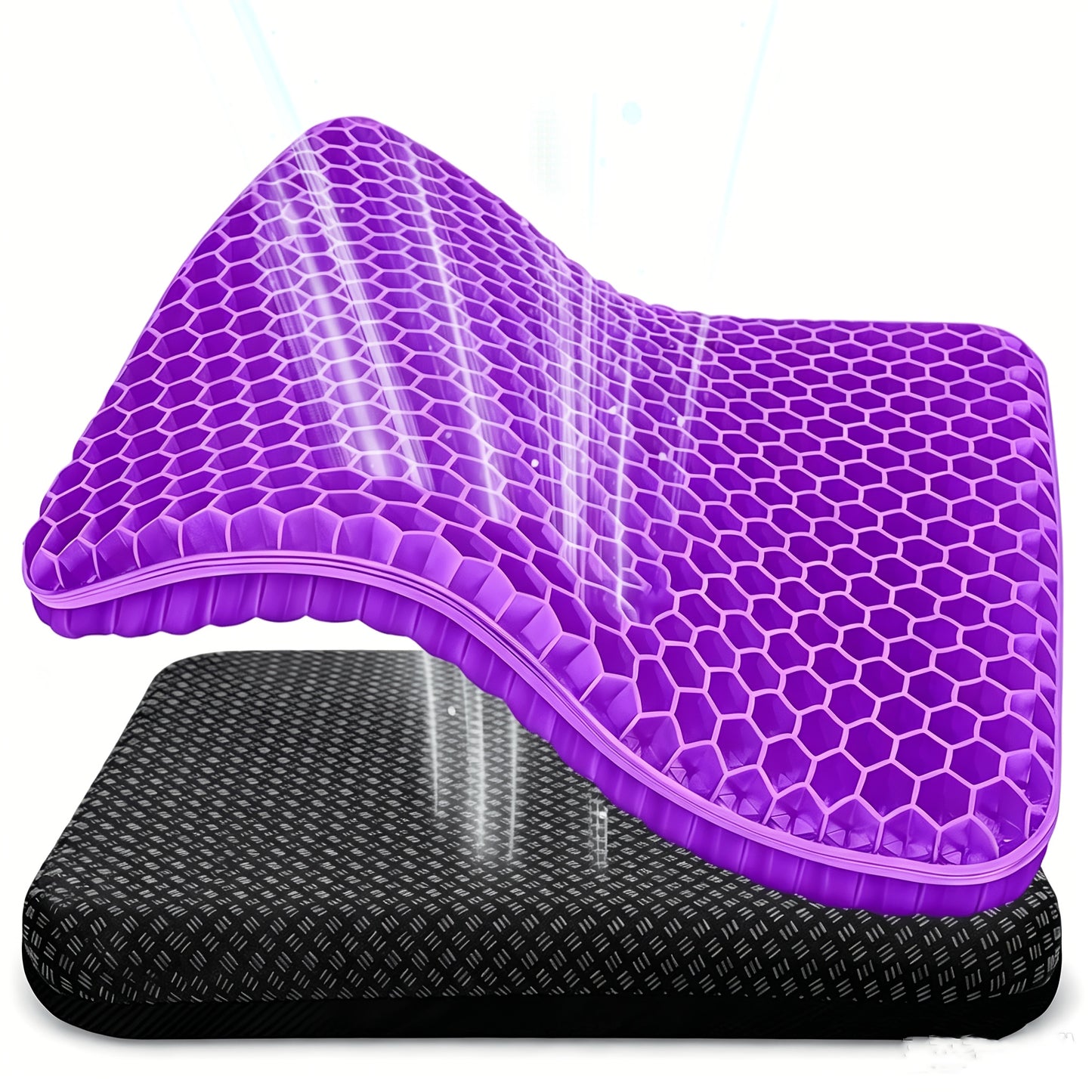 Gel Seat Cushion, Breathable Honeycomb Design Egg Gel Cushion, 3Rd Generation Upgraded Double Thick Egg Gel Cushion for Pressure, Breathable Wheelchair Chair Pads for Car Seat Office Chair, Best Gifts