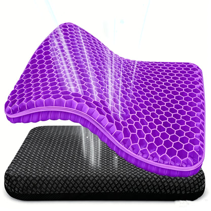 Gel Seat Cushion, Breathable Honeycomb Design Egg Gel Cushion, 3Rd Generation Upgraded Double Thick Egg Gel Cushion for Pressure, Breathable Wheelchair Chair Pads for Car Seat Office Chair, Best Gifts