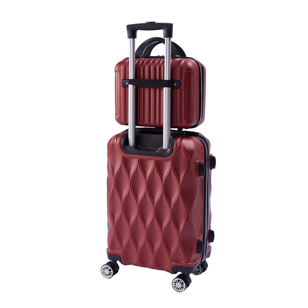 2-Piece Rolling Luggage Set, Travel Suitcase Set with Small Carry-On Case, Versatile Luggage for Daily Travel & Vacation, Sturdy Lightweight Luggage Set with 360° Wheels, Spinner Luggage Set, 20inch+14inch