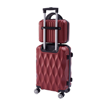 2-Piece Rolling Luggage Set, Travel Suitcase Set with Small Carry-On Case, Versatile Luggage for Daily Travel & Vacation, Sturdy Lightweight Luggage Set with 360° Wheels, Spinner Luggage Set, 20inch+14inch