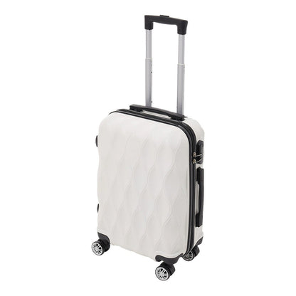 Hardshell Carry-On Suitcase 20 Inch with 360° Spinner Wheels – Lightweight Durable Rolling Travel Luggage, Stylish Wave Pattern Cabin Case for Business Trips & Weekend Getaways, Men & Women