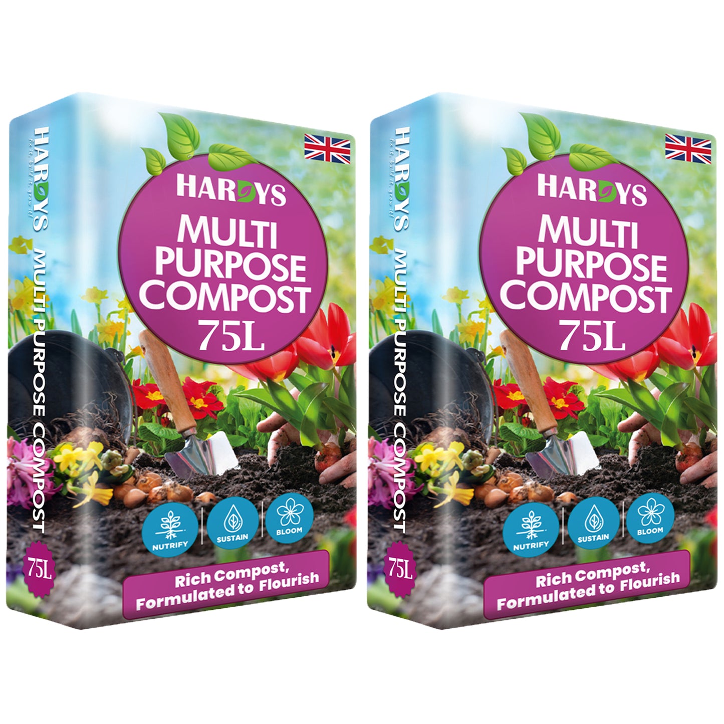 Hardys Multi Purpose Compost - Potting & Seed Compost for Outdoor Plants | All Purpose Indoor Plants Potting | Nutrient Rich Fertiliser for Garden, Pots, Planter Beds