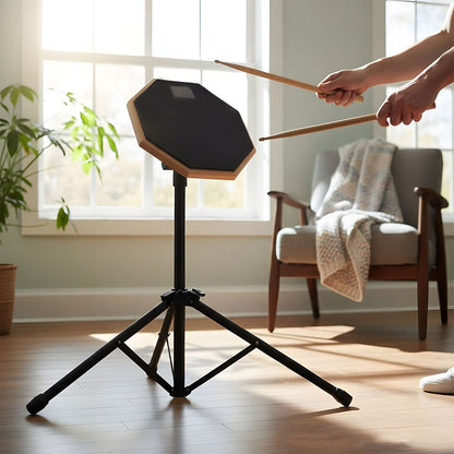 7.87-inch Mute Drum Practice Pad Set with Drum Pad and Portable Bag, Suitable for Drummers' Rehearsals and Beginner Practice