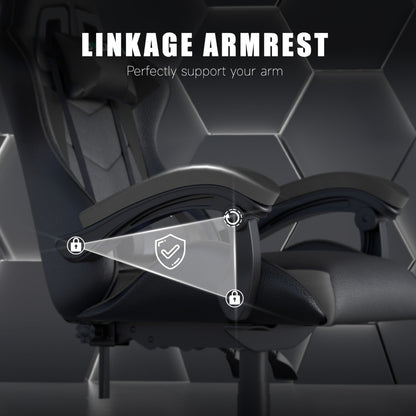 High-Back Gaming Chair with Lumbar Cushion & Headrest – Height Adjustable 90°-155° Reclining Office Computer Chair for Adults 130kg Capacity 10 Colours
