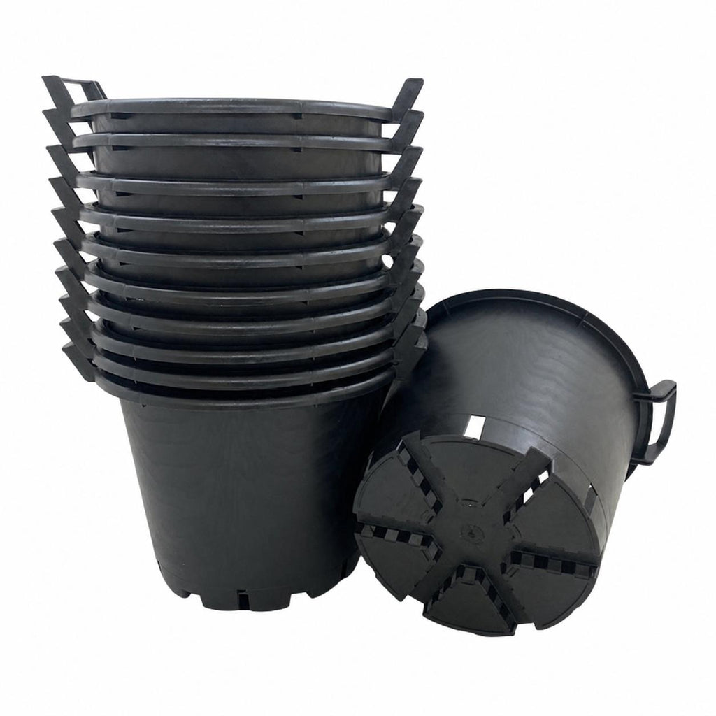 30L Large Plant Pots Pack of 11 Heavy Duty Plastic Planters with Handles for Potatoes Vegetables Flowers Trees Outdoor Garden