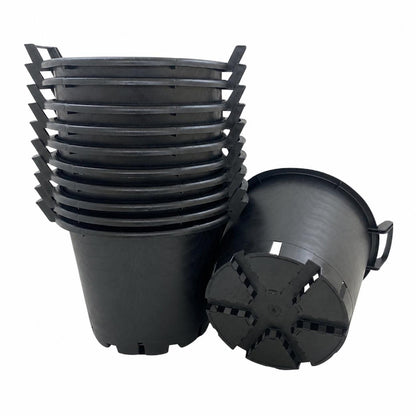 11 x Heavy Duty 30L Large Plant Pots Garden Potato Containers Buckets (Pack of 11) 30 Litre Plastic Planters for Outdoor Plants - Large Planter Pots for Gardens - Flowers, Vegetables & Trees