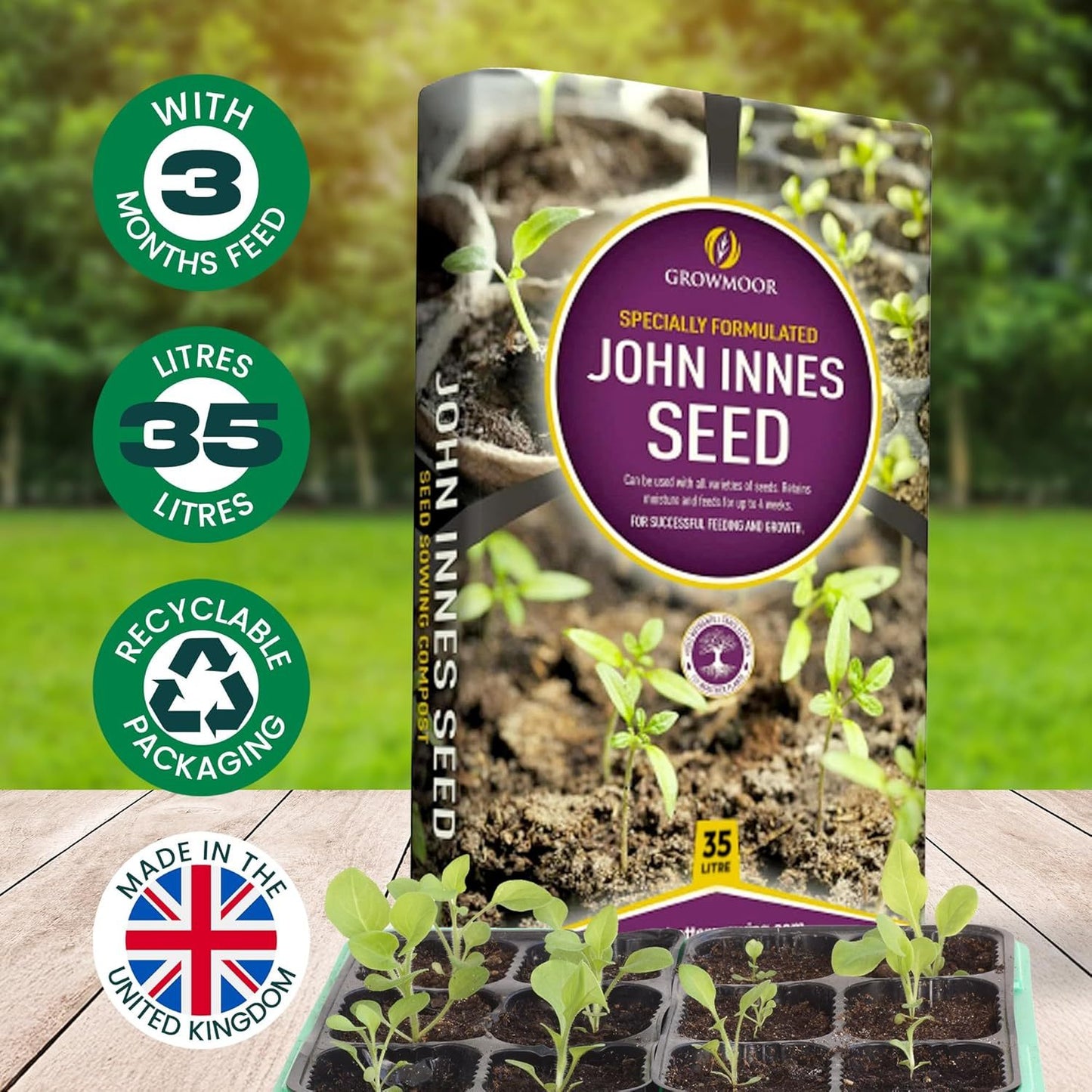 35L Seed Sowing Compost Soil – Nutrient Balanced Potting Mix for Seed Starting, Indoor & Outdoor Plants | Garden Planting Compost for Pots, Trays & Growing Containers