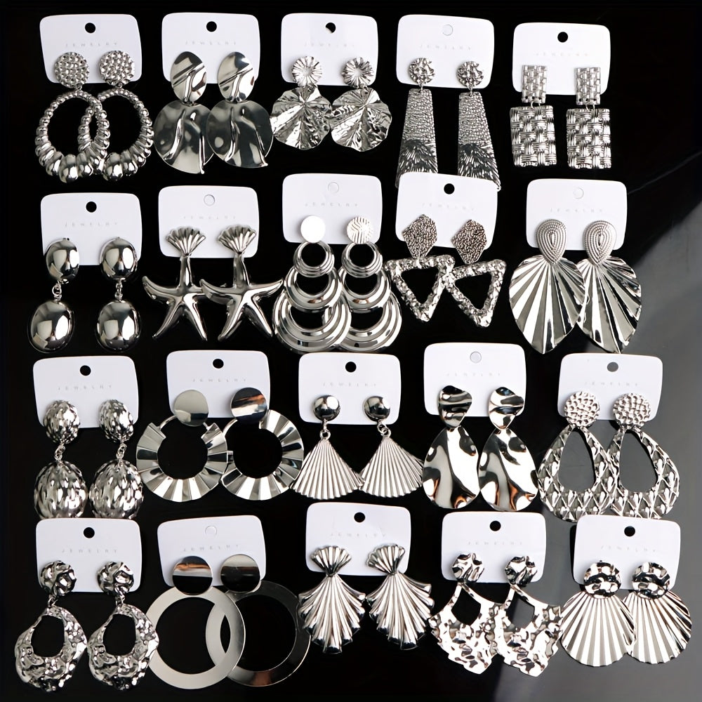 10Pairs/Lot Fashion Korean Lady Long Tassel Hook Earrings, European American Style Earrings Hollow Butterfly Leaf Earrings, Versatile Daily Party Gifts Random Style, Without Box
