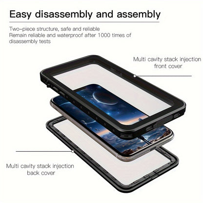 Waterproof 360° IP68 Full Body Cover Shockproof Dustproof Snowproof Drop proof For iPhone X XR XS Max Built-in Screen Protector Phone Case