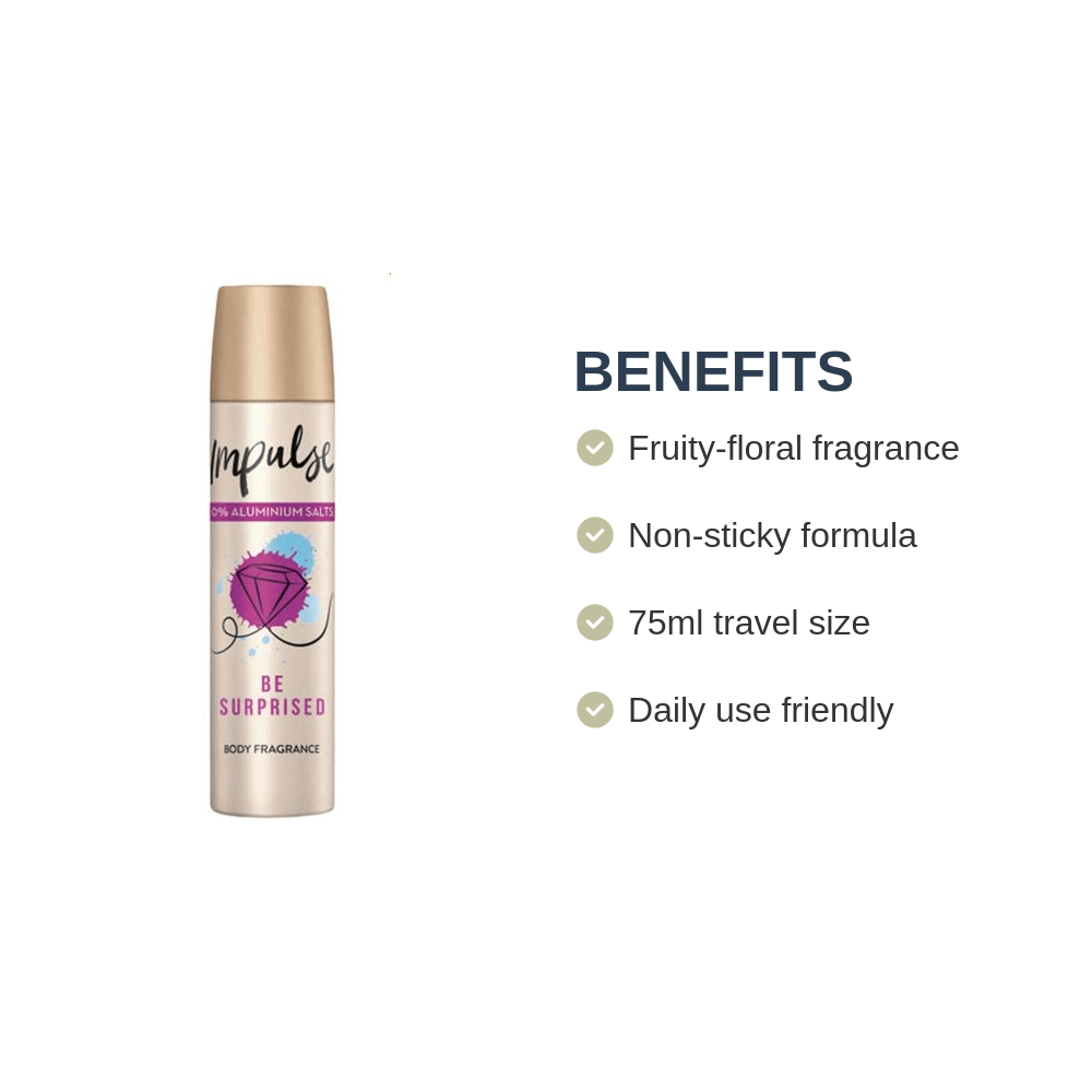 Pack of - 3 Impulse Be Surprised Body Spray 75ml