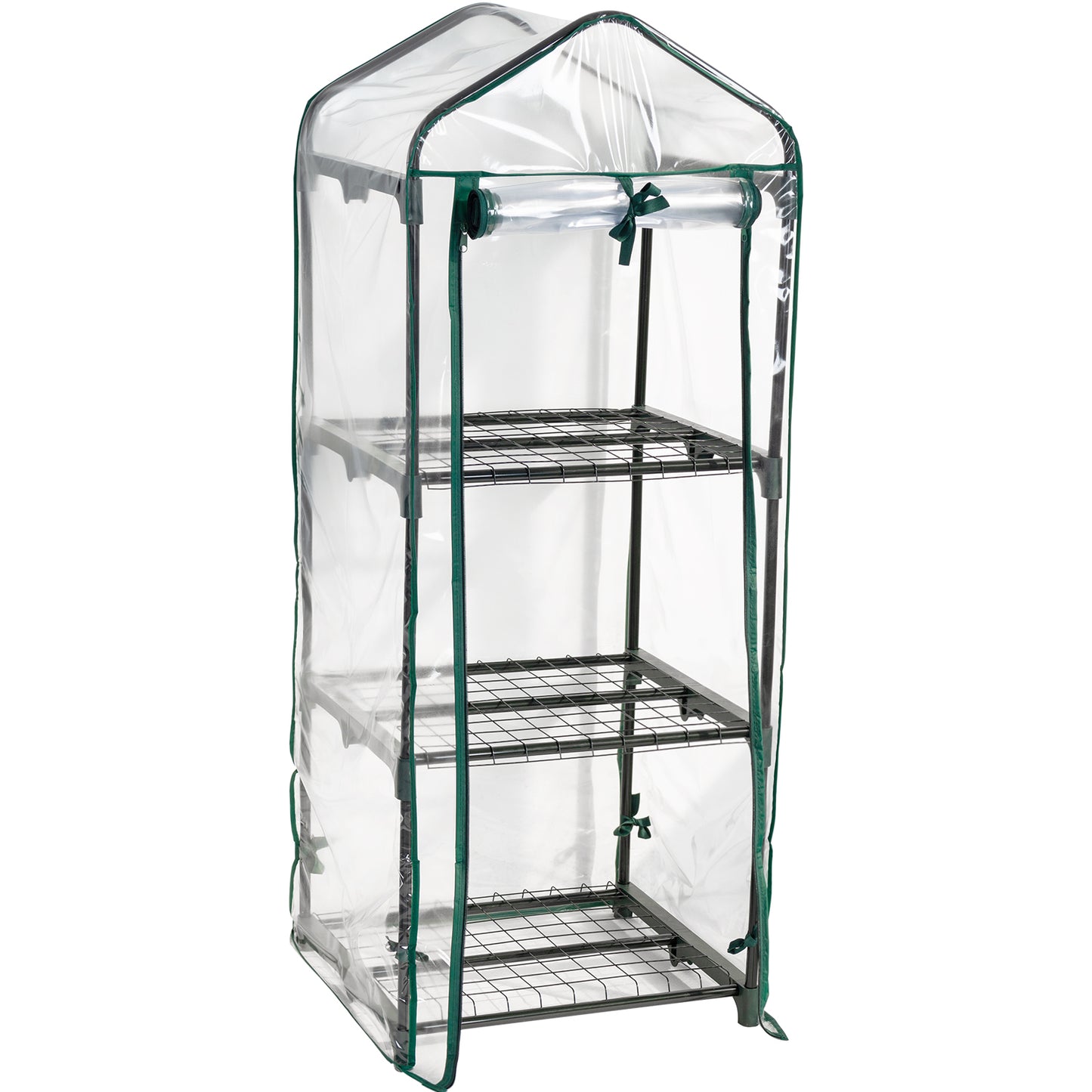 3 Tier Greenhouse, Small Plant Greenhouses, With Transparent Plastic PVC Cover, Indoor outdoor tent garden greenhouse (51 x 45 x 130 cm)