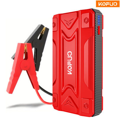 KOPUO Car Battery Jump Starter Portable 3000A: Supports 1.32gal Gas/1.06gal Diesel, with Safe Jumper Cables+Fast Charge+LED Light/SOS, Essential for Camping Trips/Long-Distance Road Trips/Vehicle Breakdowns