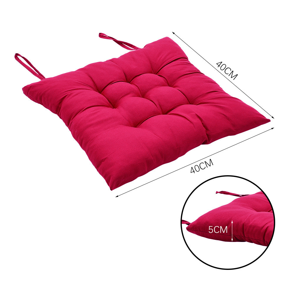 4pcs Solid Coloured Chair Cushions - Machine Washable and Durable, with A Knitted Design for Comfort and Support, Suitable for Garden, Dining and Office Chairs 40*40*5 Cm, Multi-colour Choice