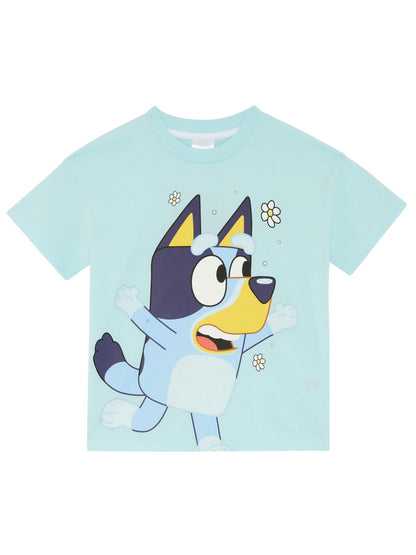 Bluey Girls Three Pack 100% Cotton Oversized Shoulders T-Shirts Bingo