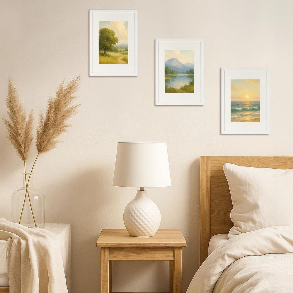 3 Pack A3 Photo Frame 29.7 x 42cm Black/White Picture Frame Wall & Tabletop Frames, Portrait or Landscape Display for Posters, Prints & Certificates