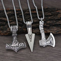 Viking Pendant Necklace Set - alternate angle 2