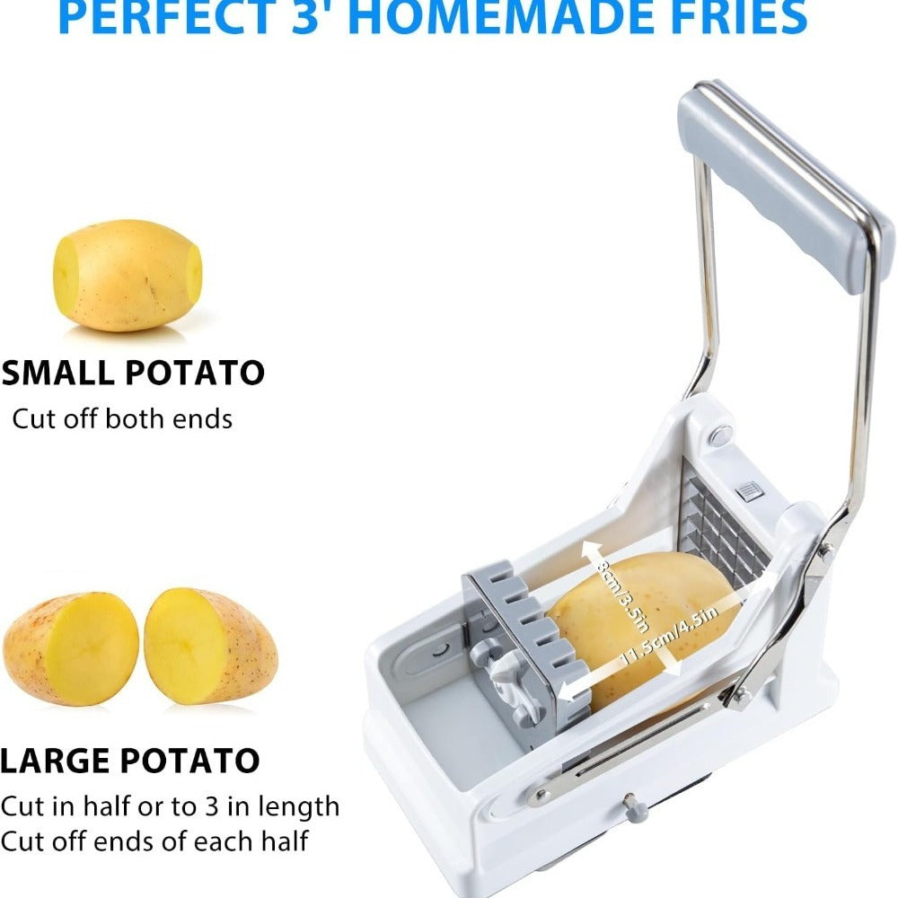 Chipper Potato Slicer with 2 Blade Options, Suction Base for Safe and Easy