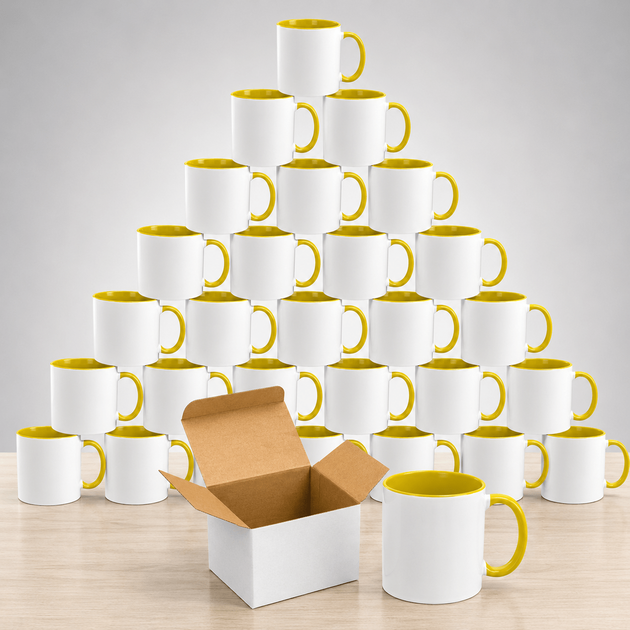 11oz Sublimation Ceramic Mugs with Glossy Finish, Heat Press Ready Coffee Cups for DIY Printing, Multicolor Bulk Pack Options Available in 6, 12, 24, 36, 48, 72 and 144 Pack
