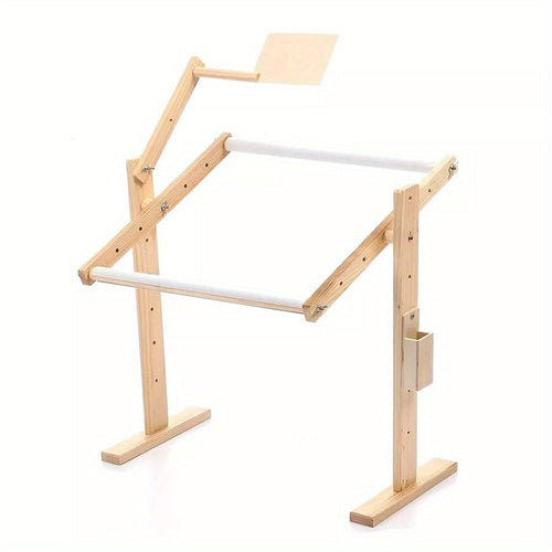 Floor Standing Cross Stitch Frame Wooden Embroidery Stand Adjustable Tabletop Tapestry Hoop for Needlework Needlepoint