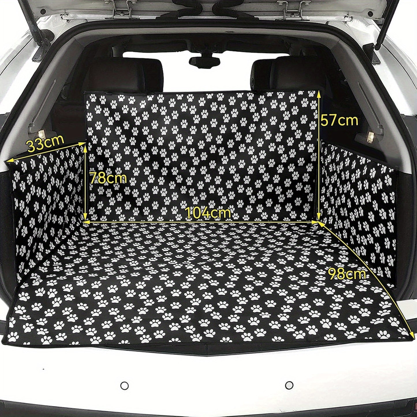 Universal Heavy Duty Waterproof Dog Car Boot Protector Cover - Durable Pet Car Seat Protector for Large Dogs, Easy to Clean & Foldable (61in x 40in x 12.9in), Protects Car Interior From Scratches, Dirt, And Pet Hair