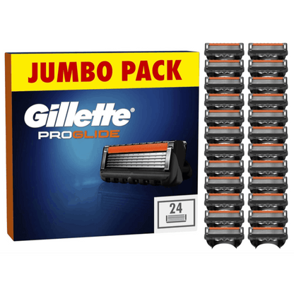 Gillette Proglide Razor Blades 8, 16, or 24 Replacement with Larger Lubricating Strip for Smoother Glide