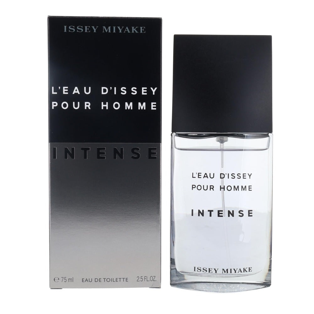 Issey Miyake L'Eau d'Issey pour Homme Intense EDT 75ml – Spicy Woody Citrus Men's Cologne – Cardamom Saffron Ambergris Fragrance for Him