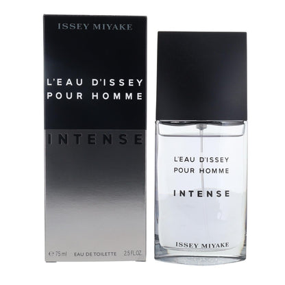 Issey Miyake L'Eau d'Issey pour Homme Intense EDT 75ml – Spicy Woody Citrus Men's Cologne – Cardamom Saffron Ambergris Fragrance for Him