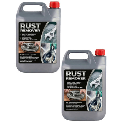 High Performance Liquid Rust Remover Solution Safely Removes Oxidation From Metals, Iron & Copper (5 Litre)