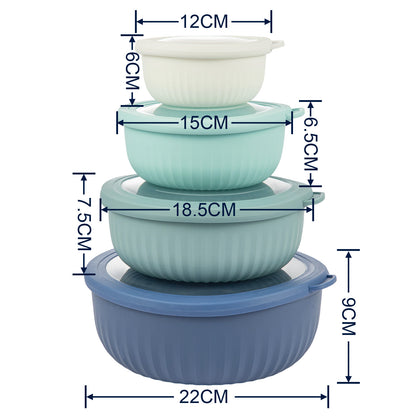 4pcs Set Large Capacity Refrigerator Storage Containers, Multi-Purpose Fresh-Keeping Boxes for Meat, Vegetables, and Eggs, Four Different Sizes for Various Foods, Food-Grade Material, Strong Sealing