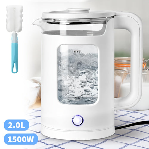 1pc 2L Quickboil Electric Kettle, Send A Sponge Brush, 1500W High Power Fast-Boiling Electric Kettle, 220V Portable Design with Stainless Steel Accents Ideal for Home & Office Use, Multi-Functional Perfect Modern Kitchens