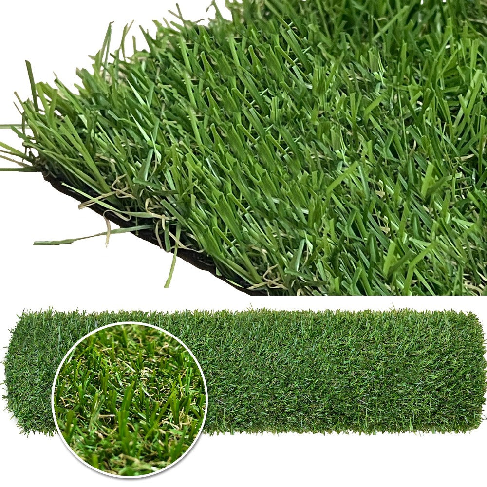 Artificial Grass 20mm Pile Height 1m Wide – UV Resistant Self-Draining Fake Turf, Pet & Child Friendly, Multiple Lengths for Garden, Patio, Balcony & Indoor Use
