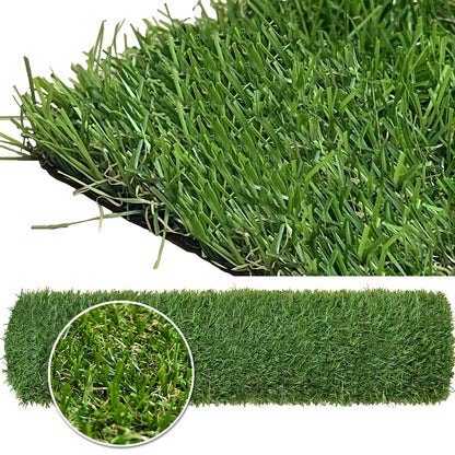 Artificial Grass 20mm Pile Height 1m Wide – UV Resistant Self-Draining Fake Turf, Pet & Child Friendly, Multiple Lengths for Garden, Patio, Balcony & Indoor Use
