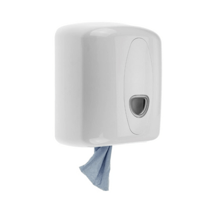 2 Blue Centrefeed Dispensers with 12 Blue Paper Rolls – Wall-Mounted Wiping & Drying Solution