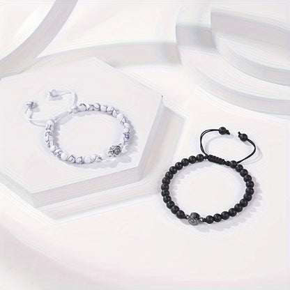 Customized Personalized Frosted Stone Photo Projection Bracelet, Customized Photo Projection Bracelet Festival Gifts