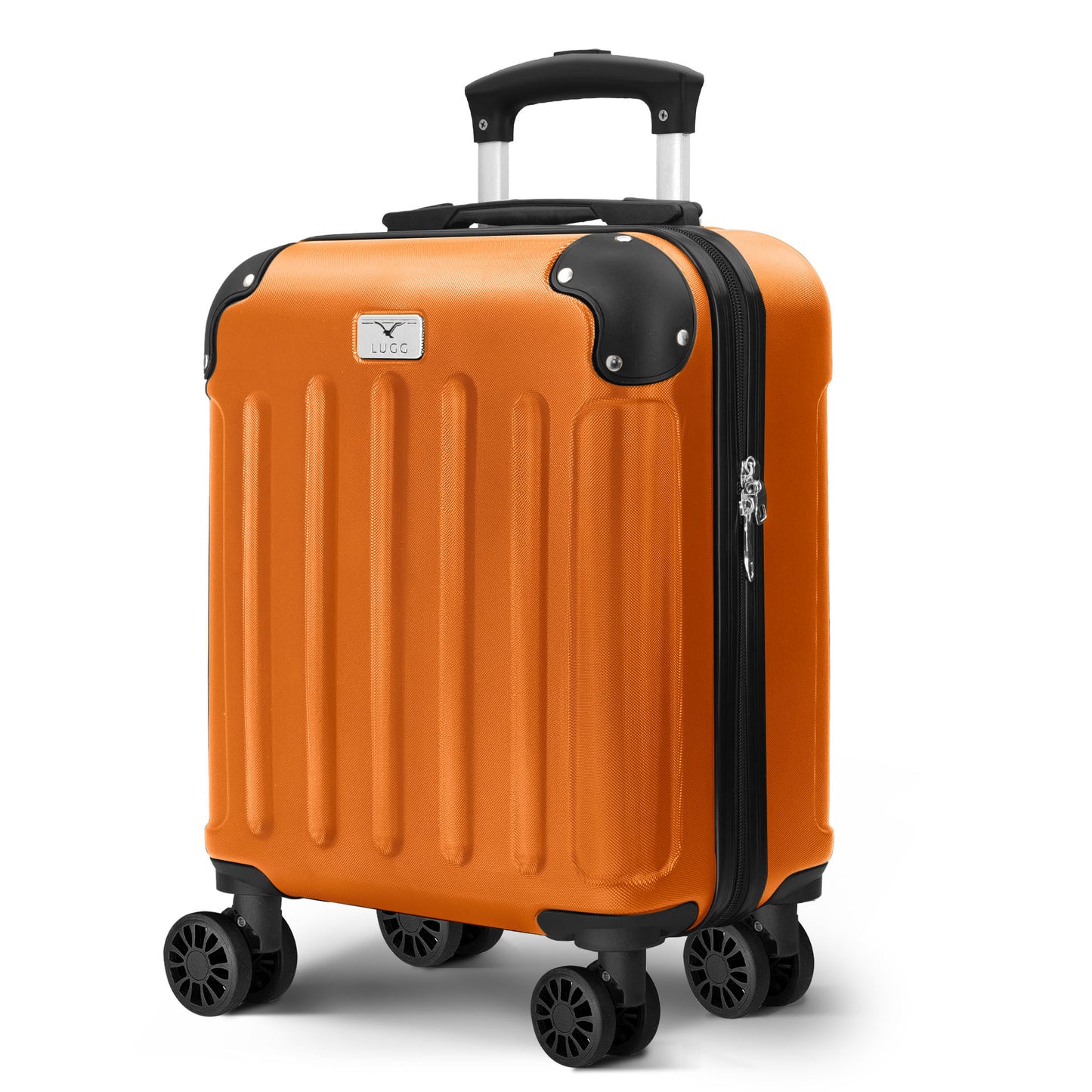 LUGG Skywander 15 Inch (45x34x20cm) Lightweight Underseat Cabin Bag EasyJet Approved Carry-On Suitcase, Durable ABS Hard Shell, Smooth Double Spinner Wheels, Water Resistant & Compact Travel Luggage (45x34x20cm)