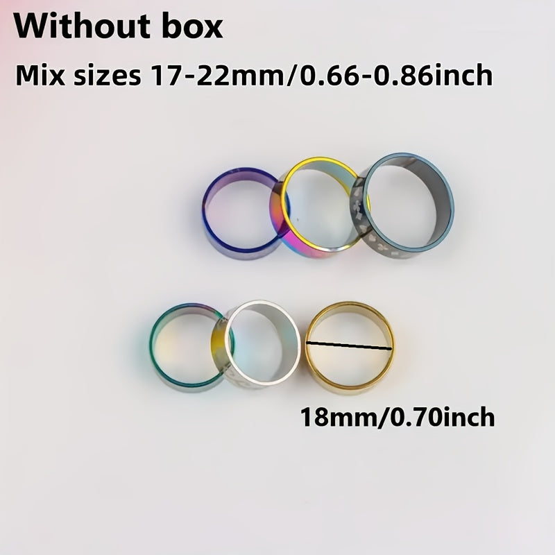 22pcs Fashion Minimalist Stainless Steel Ring Set for Men and Women, Classic Versatile Finger Jewelry for Daily Wear, Parties, and Holiday Gifts (Random Shipping)