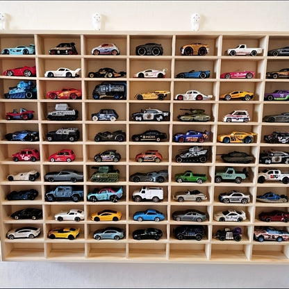 1pc Wooden Toy Car Model Rack, Wall-mounted Storage Organizer, Multi-purpose Wooden Storage Rack, Collectible Transparent Display Rack Suitable for Displaying Die-cast Racing Models, Home Decoration Display Cabinets | Multi-layer Rack, Car Decoration