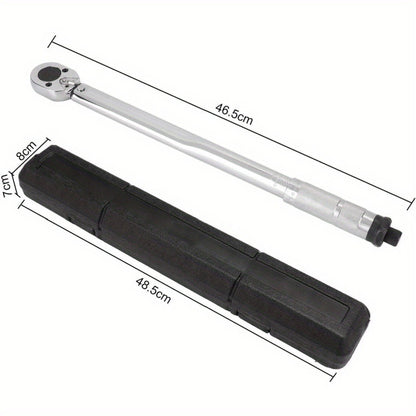 Torque Wrench 1/2" Drive 28–210 Nm Dual-Direction Adjustable Chrome Vanadium 46.5cm – Precision Ratchet Torque Wrench for Automotive & Mechanical Use